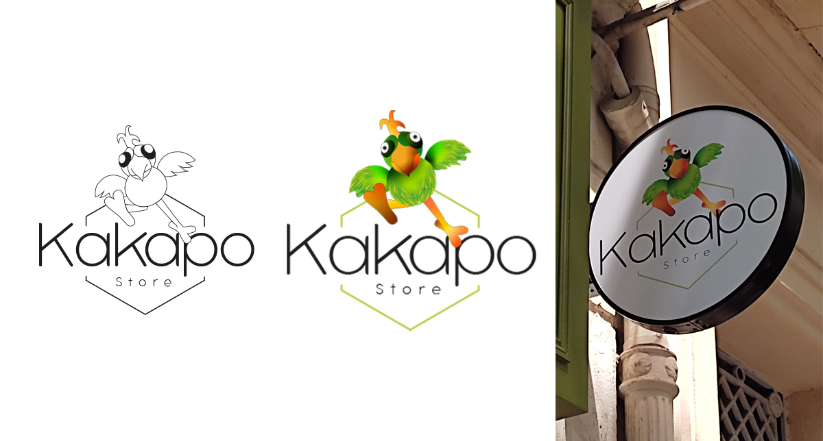 Kakapo Store, création logo et identité visuelle pour concept store